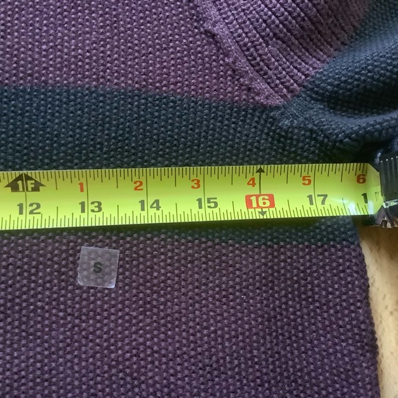 Express rib women’s dark purple long sleeve sweater crew neck pullover size s - Picture 6 of 7